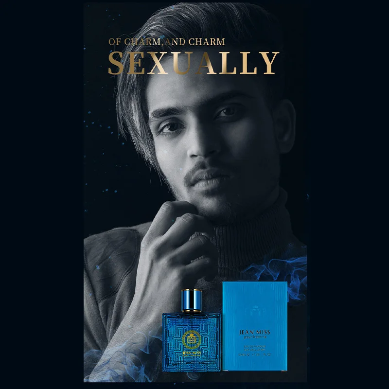 Blue Eros 50ml Perfumy Męskie Trwały Lekki Zapach Świeży Ocean Cologne Perfumy Marka Gentleman Woda Toilette Randki Bodymist