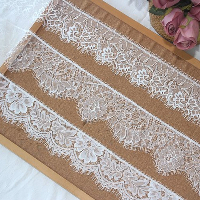 (6 Yards/batch) Handmade Eyelash Lace Fabric Decoration Sewing Clothing Wedding Embroidery Home Embroidery Soft
