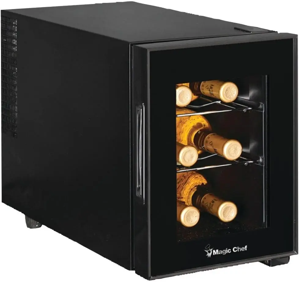 Single-Zone Black Wine Cooler, 20.1L x 10.9W x 15H