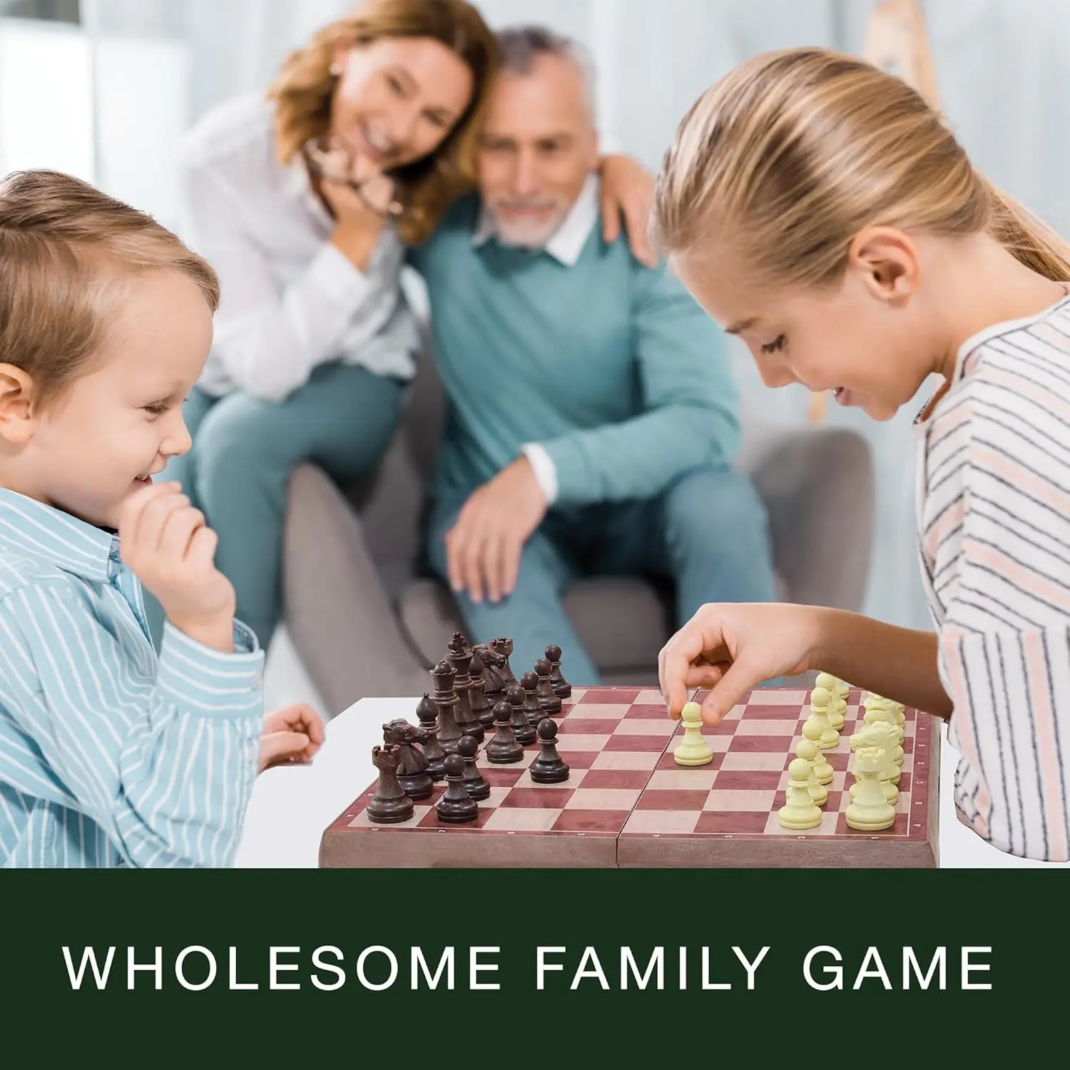 Set di scacchi da viaggio magnetico per bambini e adulti, 12' x 12', gioco di scacchi portatile con 2 regine extra e borse portaoggetti