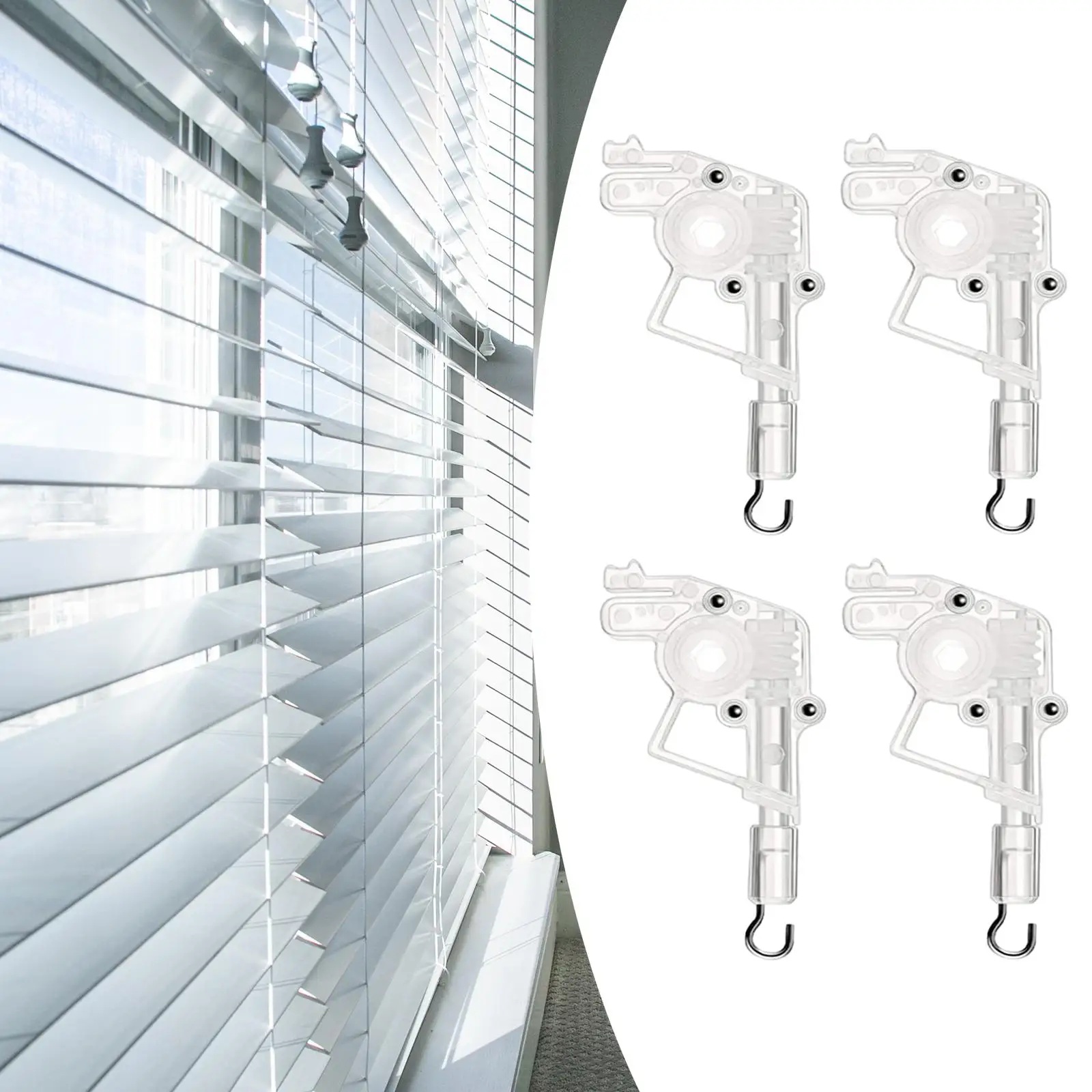 Blinds Wand Tilter Mechanism Low Profile Hexagon Gear Window Blind Rod Tilter for 2inch Horizontal Blinds Accessories