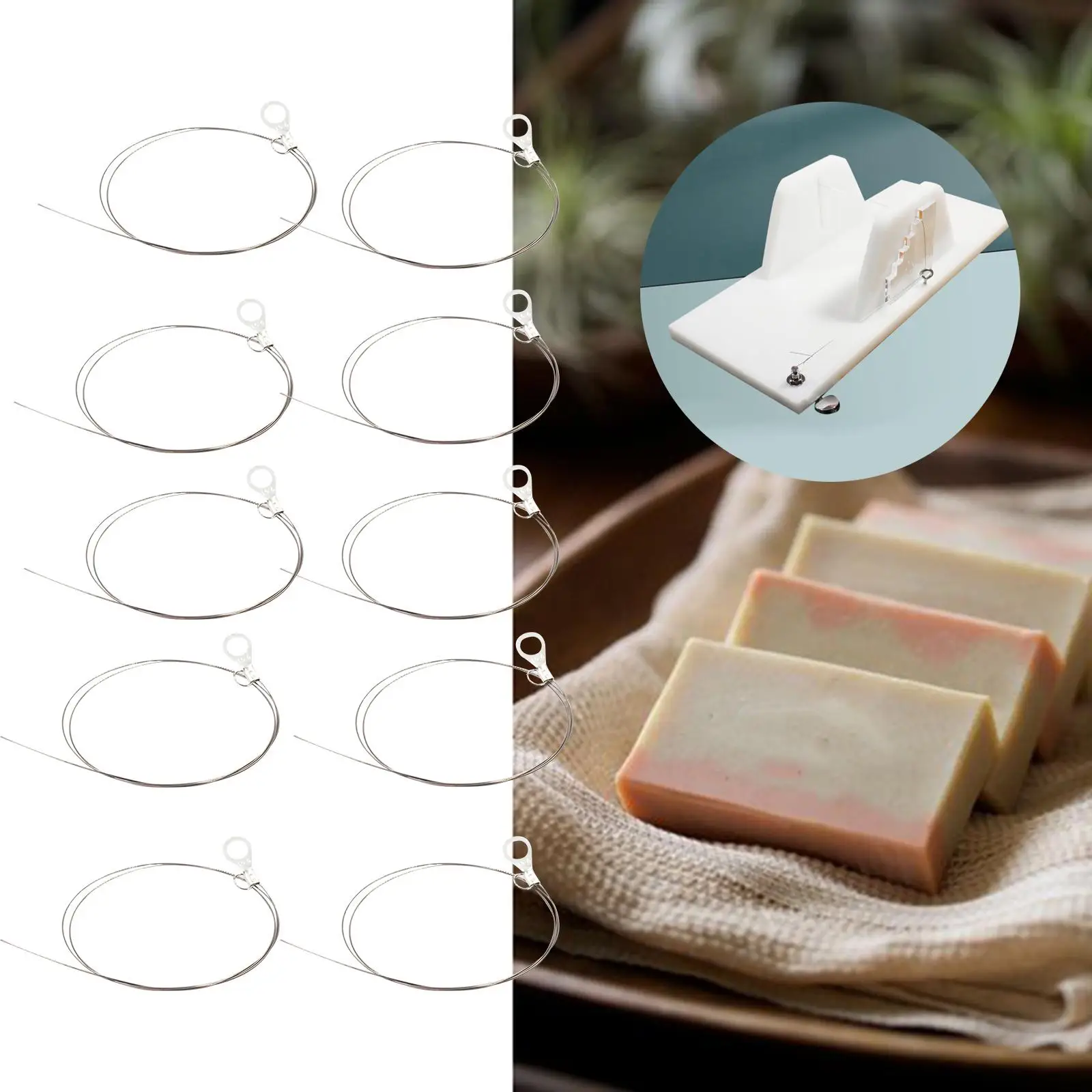 Soap Cutter Wires DIY Cutting Soap Sturdy with Loop Smooth for Cutting Chocolate, Butter Durable Soap Steel Wires