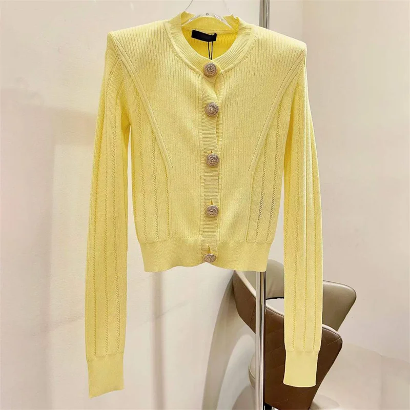 2023Spring New in Knitted Cardigan Winter Trend Big Name Women\'s Christmas Sweater Korean Fashion Slim Short Coat  Free Delivery