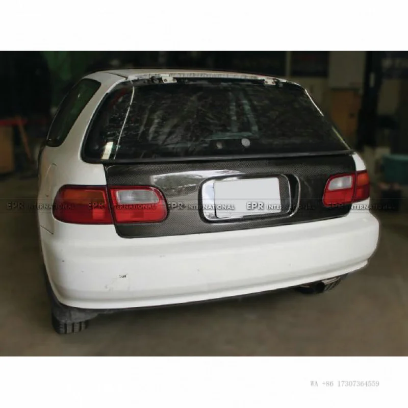 Hot 92-95 suitable for Honda Civic EG carbon fiber modification parts, trunk lid, tailgate panel view 5
