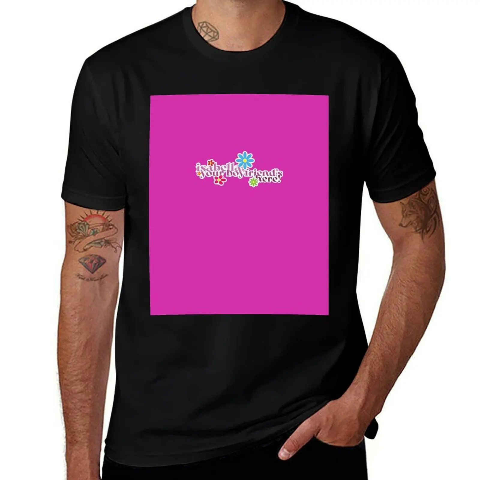 Charm - Isabella, Your Boyfriend's Here! T-Shirt Summer Print Short Sleeve Tee T-Shirt