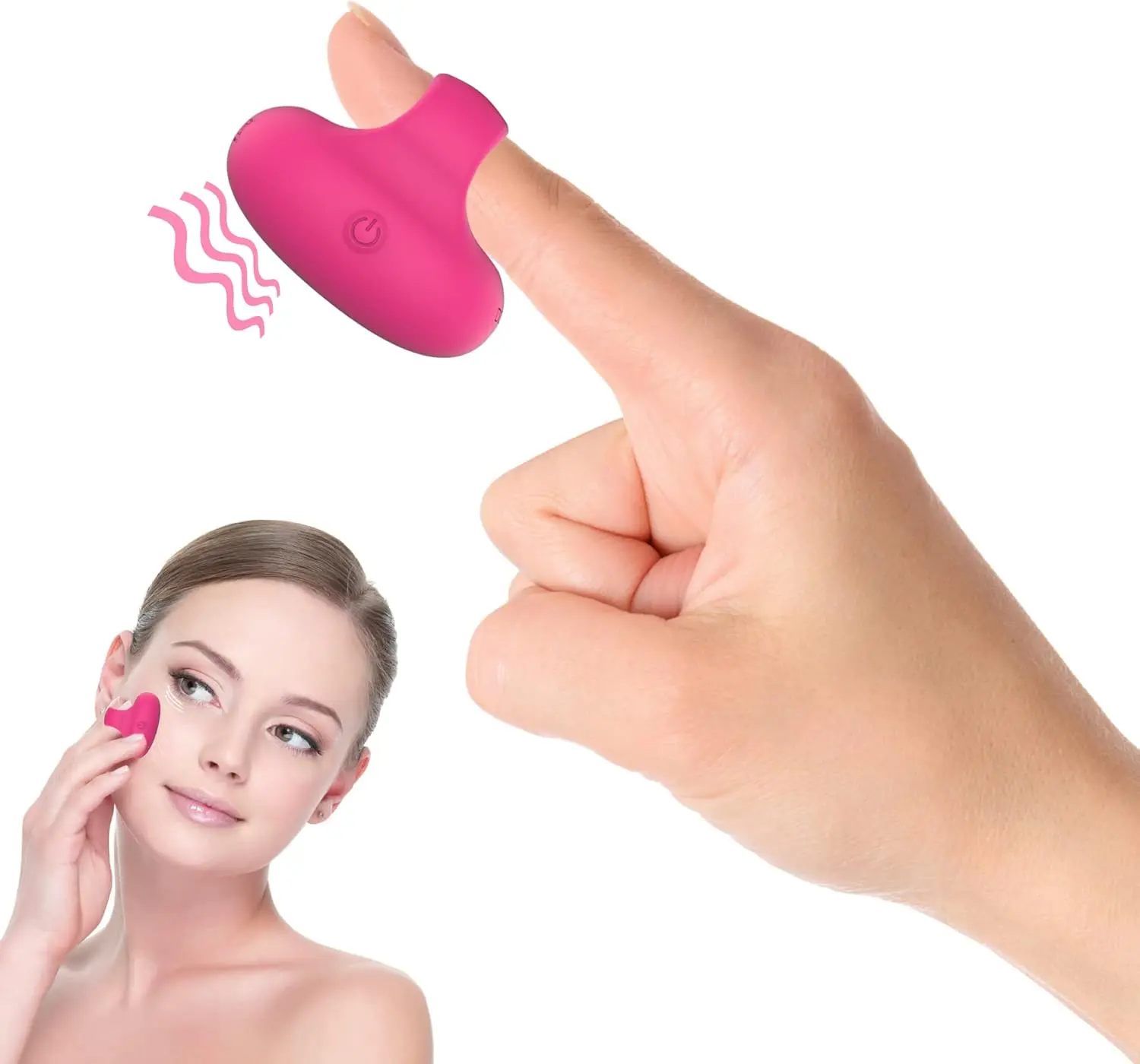 Upgrade Portable Travel Pocket Mini-Ring Facial and Eye Massage Ball USB Rechargeable Personal Massager Facial Muscles Tighten