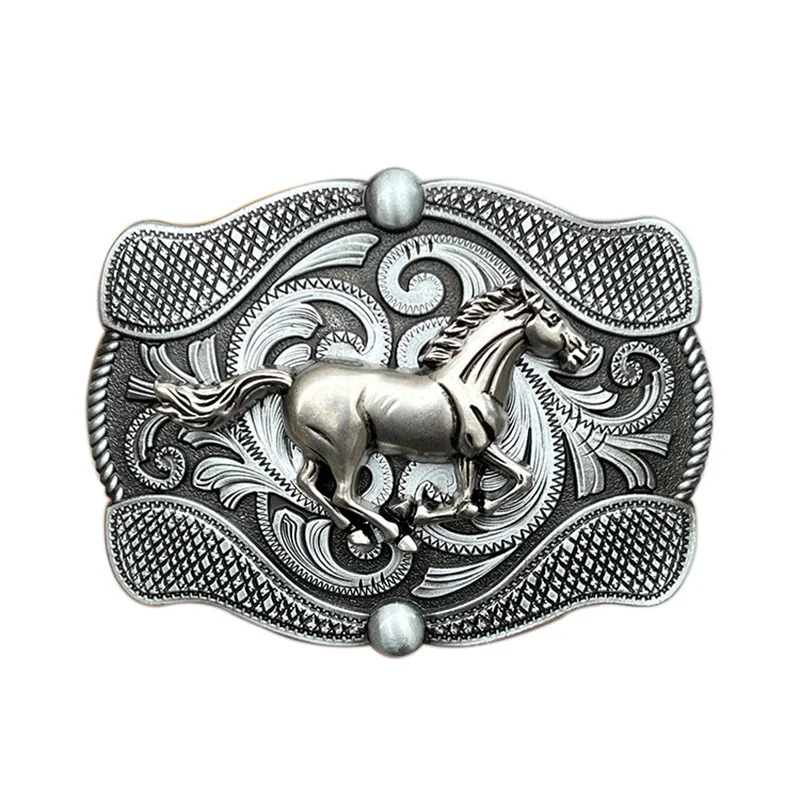 سبائك الزنك حزام الحصان البري مشبك رعاة البقر الغربية #3