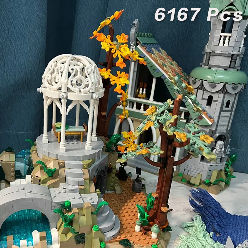 In Stock 6167pcs Film Series of The Rings Street View Home Decoration Model Compatible 10316 Style for Kids Christmas Gifts