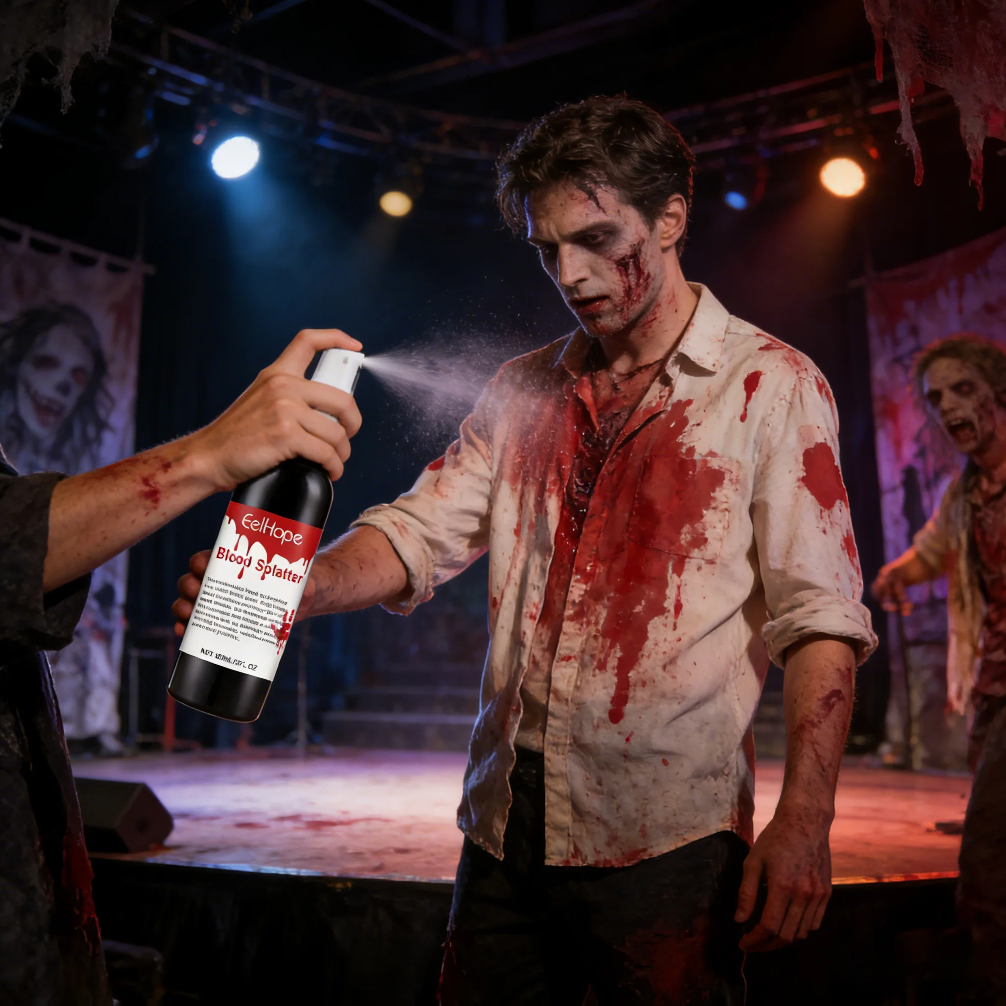 

Fake Blood Spray Halloween Coagulated Blood Hematopoietic Props Clown Vampire Bleeding Realistic Blood Artificial Plasma Spray