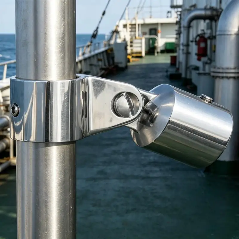 M76E Boots-Handlaufklemme, Bimini-Top-Beschläge aus 316 Edelstahl, offene Marine-Schienen-Hardware für Reparaturarbeiten an – Detail 3