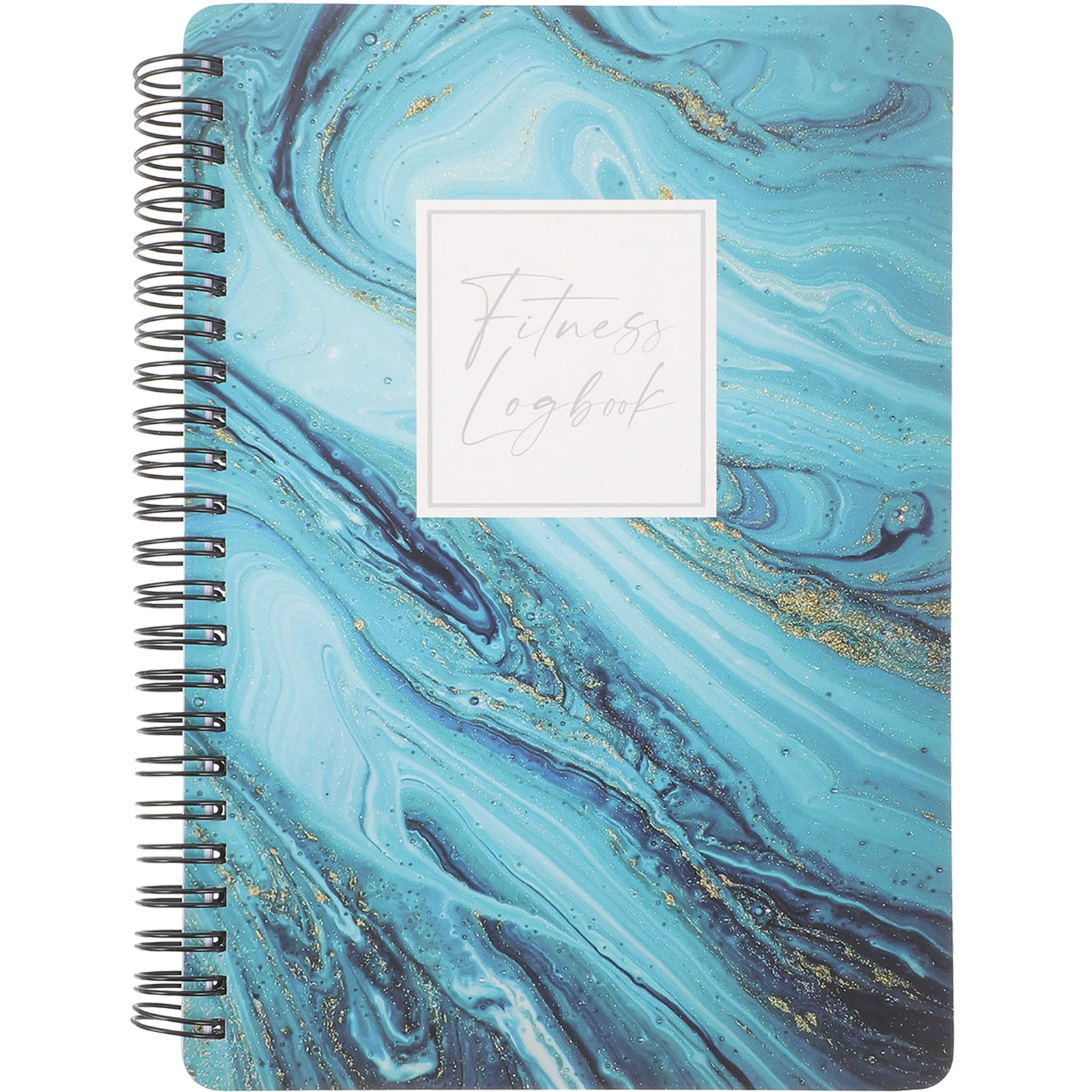 

Fitness Plan Book Lightweight Coil Design Workout Log Notebook Home Exercise Planner Body Weight Journal Women Gifts Gym