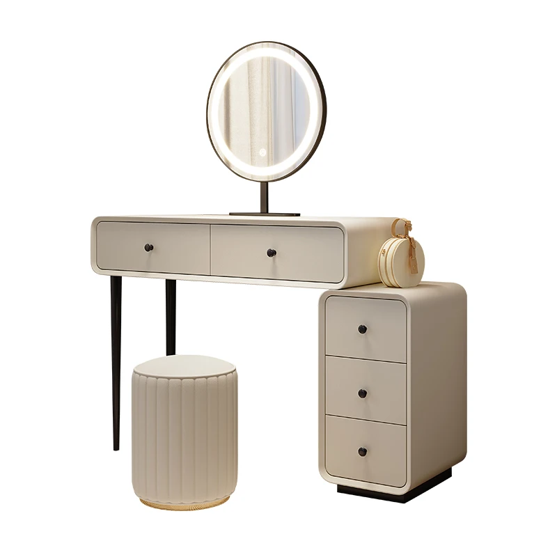 Storage Women Dressing Desk Women Bathroom Mirror Drawer Luxury Modern Decorative Dressing Table White Moveis Hotel Furniture