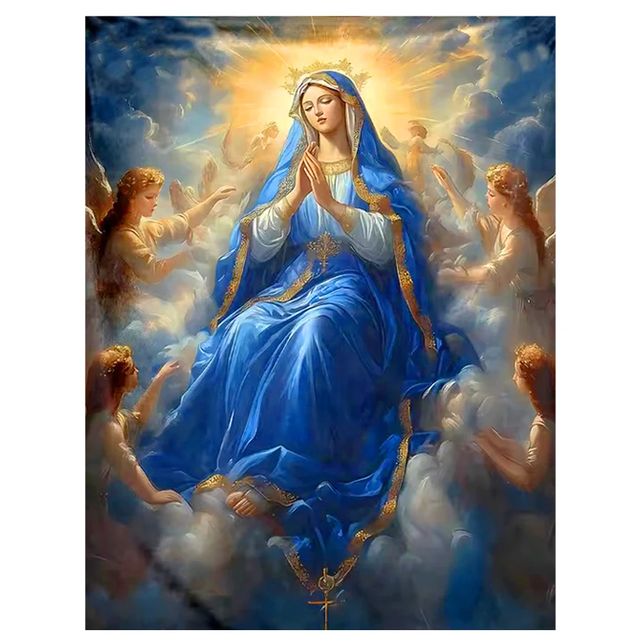 Virgin Mary Pray Diamond Painting Sale Diy Full Mosaic Embroidery cross stitch kit  religious icon new angels Wall Decor craft