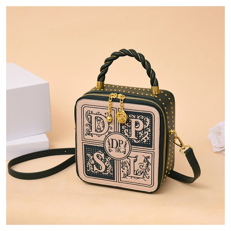 Fashion Crossbody Bag New Design Women\'s Handbag Retro Style Portable Box Large Capacity Bags Advanced Versatile Handbags