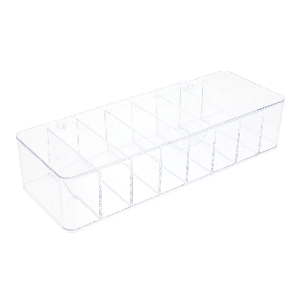 

Electronic Organizer Cable Box 8 Compartments Plastic Cord Management Box with Lid for Home Clear Cable Storage Tidy and