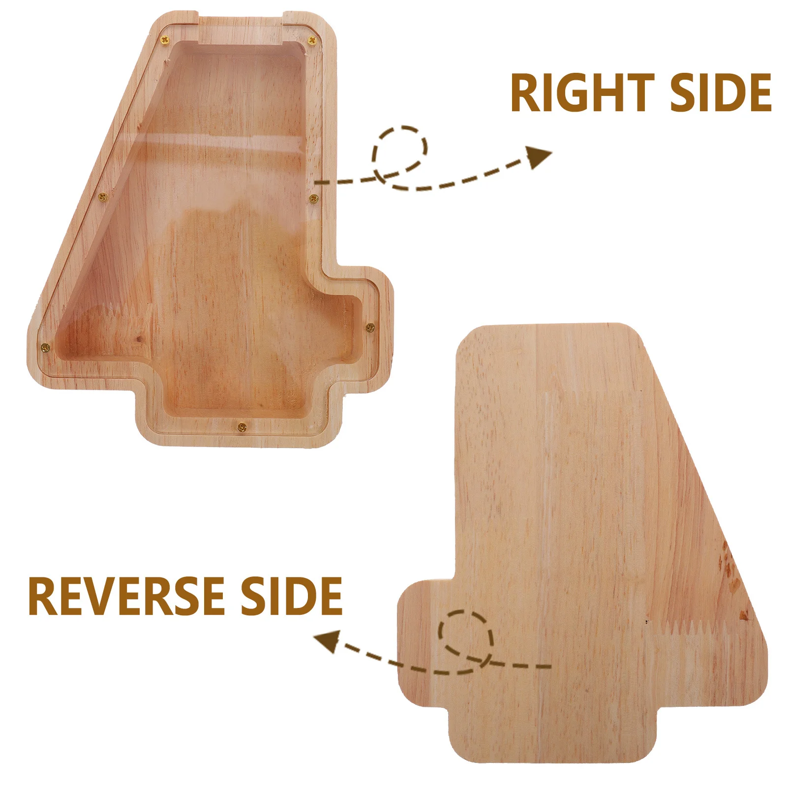 

Clear Wooden Piggy Bank Digital Savings Jar Portable Money Saving Box Coin Bank for Children Home Decoration Money Saving Box