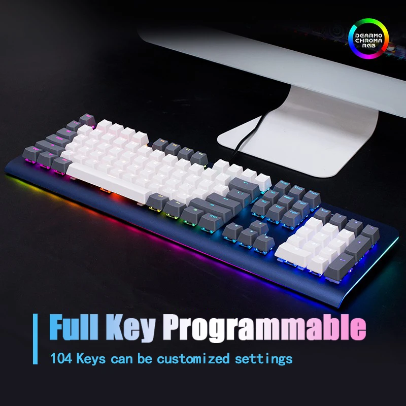 Dearmo f31 profession elle Versorgung Exporteure RGB Schmuck blau mechanische Gaming-Tastatur