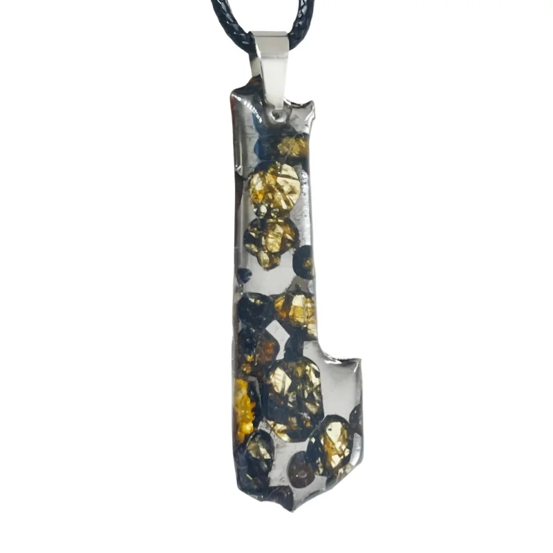 3.3g Seymchan Olive Meteorite manual Pendant Olive Meteorite Natural Olive Meteorite Necklace Pendant Specimen Collection- LB169