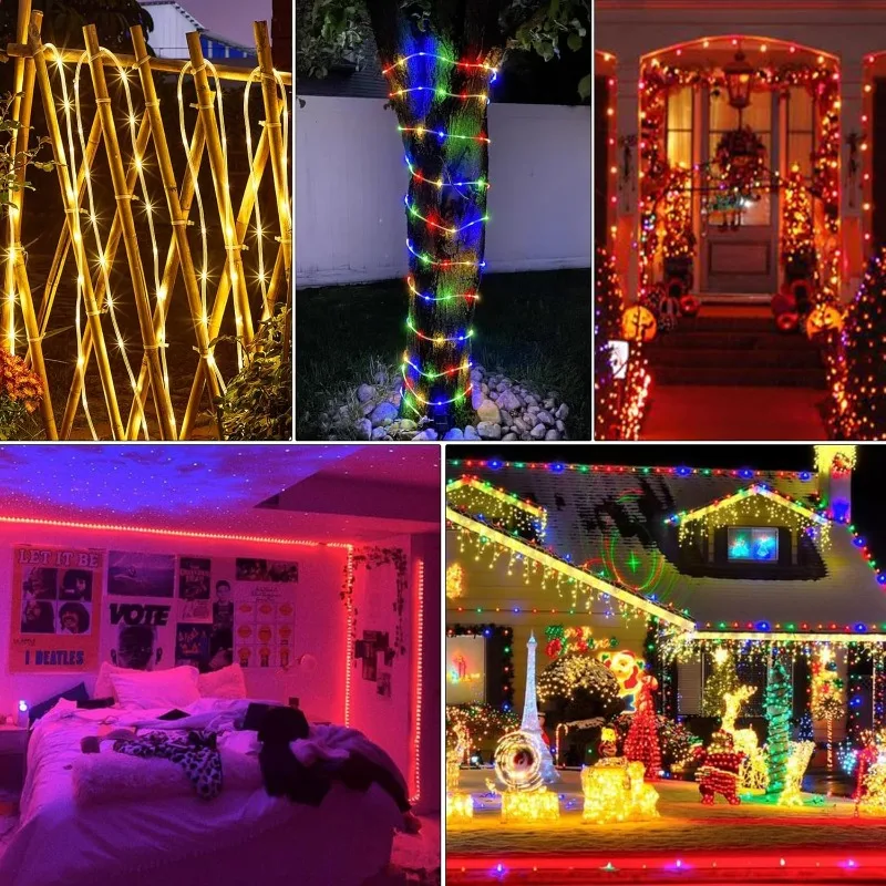 99Ft LED Rope Lights Outdoor, 18 Colors Changing Fairy String Light Plug in with Remote, IP68 Waterproof 300 LEDs Multicolor