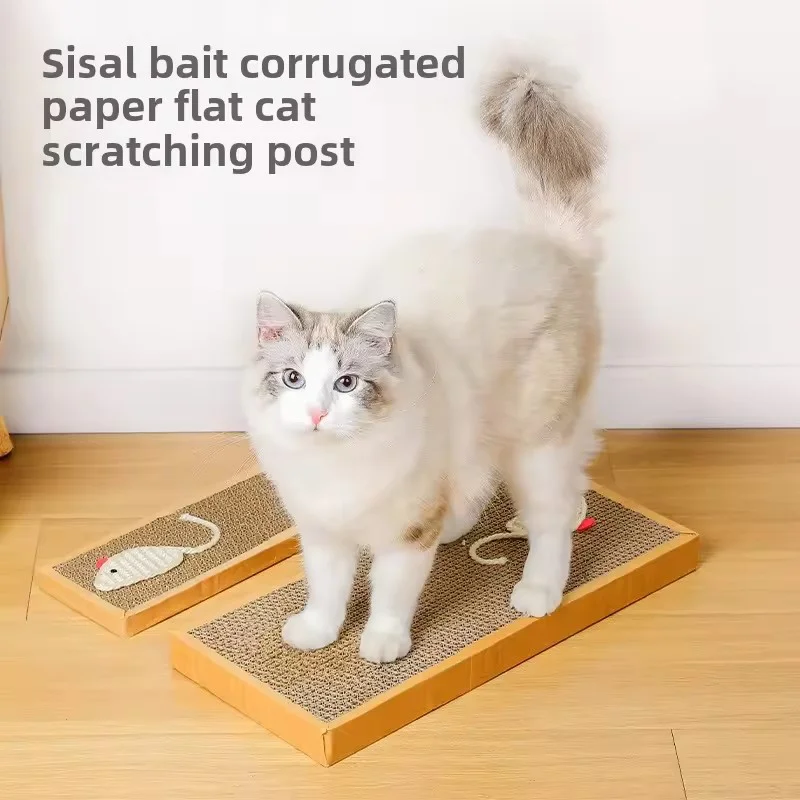 السيزال ماوس المموج القط خدش الوسادة ارتداء مقاومة لا ذرف الكرتون القط مخلب طحن لعبة حافة مسطحة ملفوفة مستلزمات الحيوانات الأليفة #2