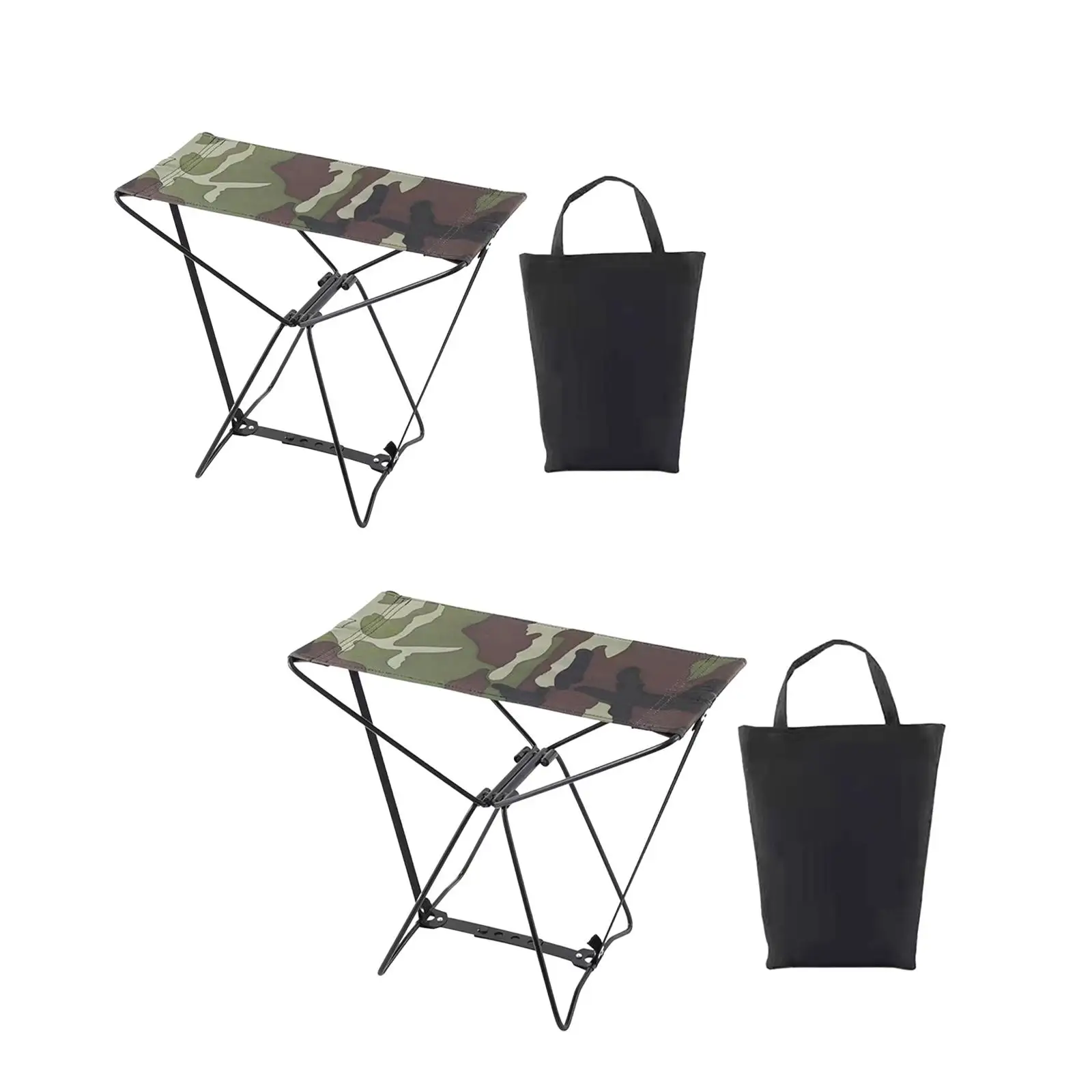 Camping Folding Stool Portable Furniture Outdoor Foldable Stool Folding Camp Stool for Travel Backpacking Fishing Yard Backyard