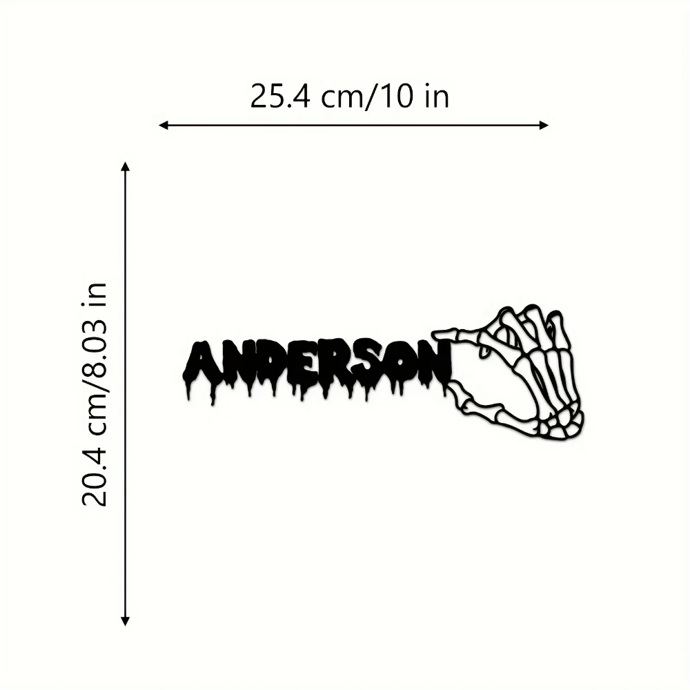 Personalized Metal Surname Nameplate Customizable for Indoor Outdoor Wall Decor with Easy Installation and Durable Metal Build