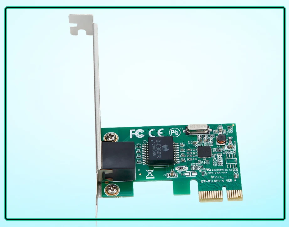 2PCS Diewu Rlt 8111E PCI Express Network Card Gigabit Desktop Network Card