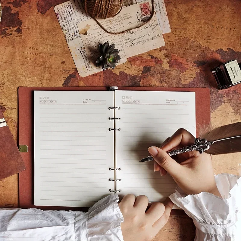 Cuaderno de tapa dura Vintage, cuaderno de notas de lechero de piel sintética en espiral, suministros escolares y de oficina para estudiantes, cuadernos de negocios para hacer notas