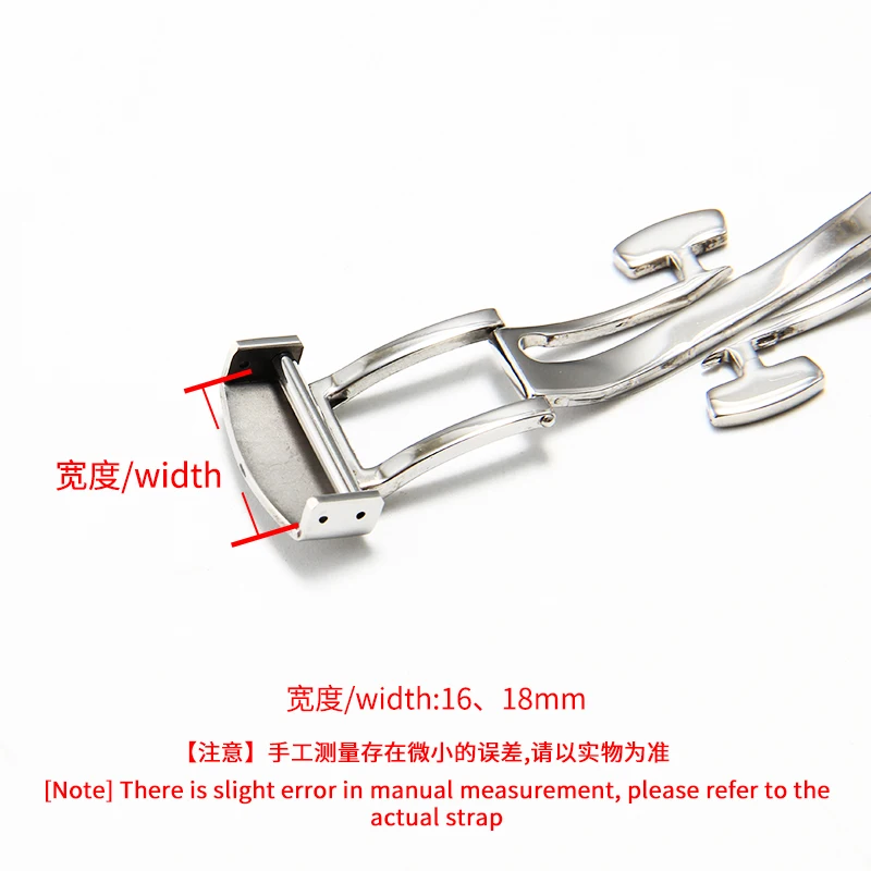 For Patek Philippe Pp 18mm Grenade 5067 5068 Series High Quality Smooth Watch-Buttom 5164 5167 Butterfly Folding Buckle