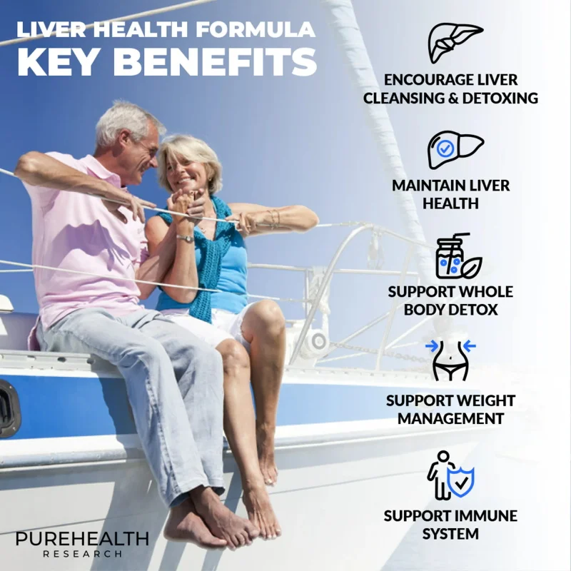 PureHealth Research Liver Health, A Liver Cleanse with Milk Thistle, Curcumin and Dandelion To Help Detoxify The Liver