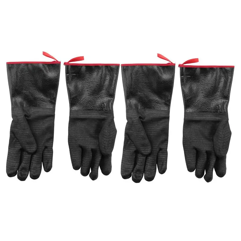 B84B-4X BBQ Gloves - Grill, Cooking Barbecue Gloves, For Handling Heat Food Right On Your Fryer, Grill Or Oven.(14-Inch )