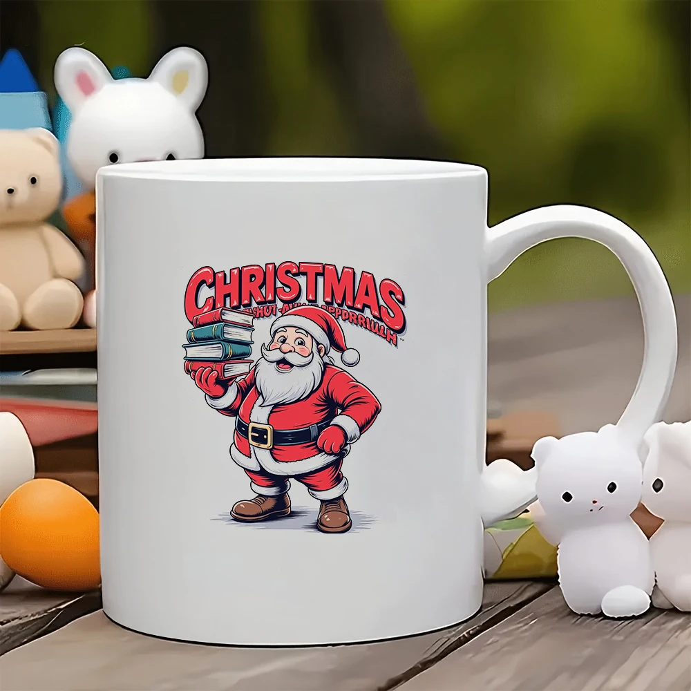 

11oz Santa Claus cartoon mug + creative cup Christmas gift must-have coffee cup for kids families and offices
