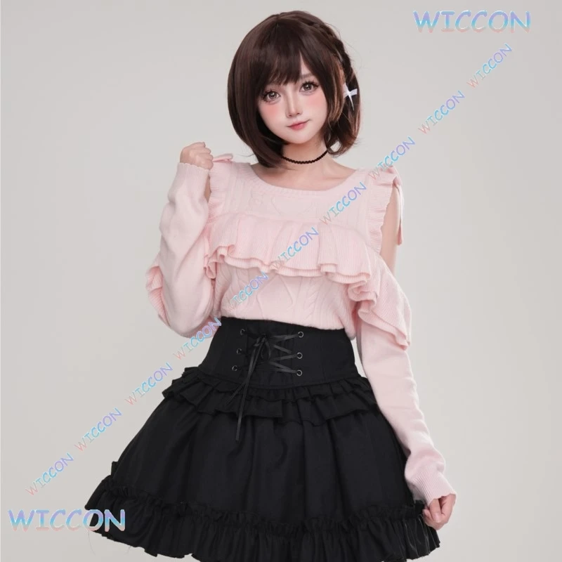 

Сценический парик для косплея Shinonome Ena, игровой проект Sekai, красочные женские милые вечерние розовые костюмы, топ, юбки, униформа на Хэллоуин, костюм