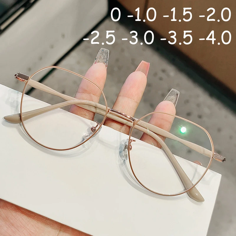 

Unisex New Transparent Myopia Glasses Women Men Vintage Anti-blue Eyewear Square Frame Near Sight Finished Optical Eyeglasses