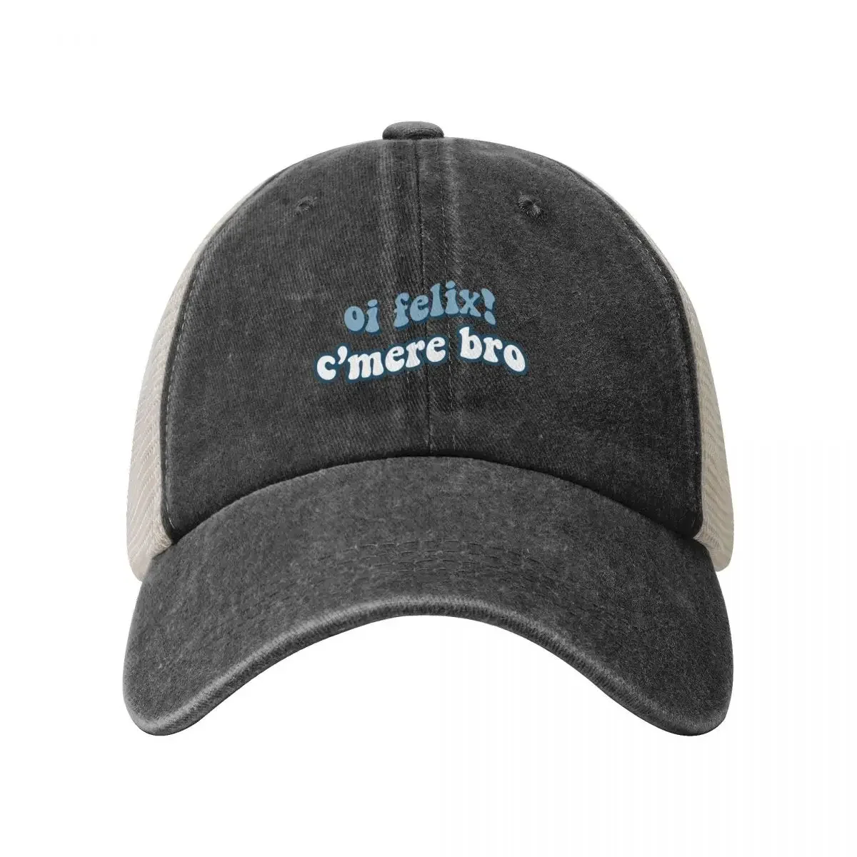 bangchan oi felix! c'mere bro Cowboy Mesh Baseball Cap Anime Hat Wear Men Women's