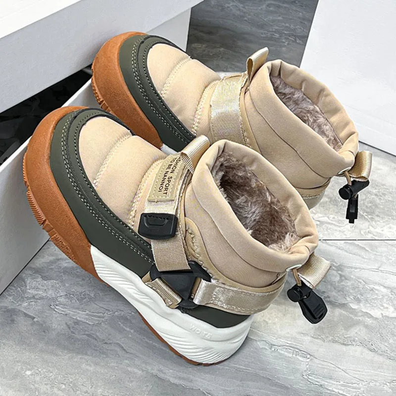 Winter Schnee Stiefel Für Kinder PU Leder Wasserdichte Plüsch Stiefel Für Kinder Trend Mode Anti-rutschig jungen Mädchen der Baumwolle Schuhe