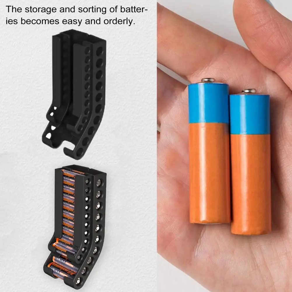 Battery Storage Box Organizer High Strength Large Capacity Wall Mounted AA/AAA Battery Storage Container