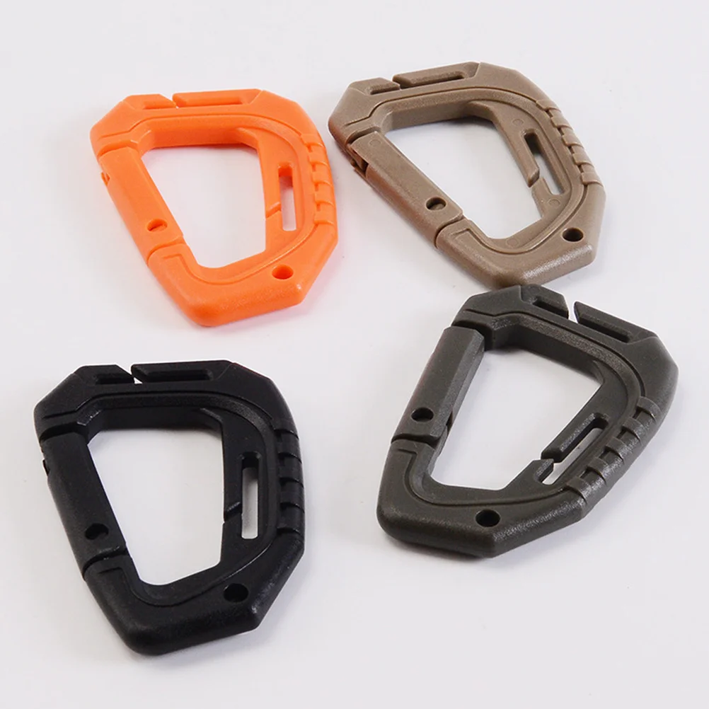 

5pcs D Shape Carabiner Clips Multifunctional Locking Hook For Outdoor Camping Hiking Travel Hammock Water Bottle Holder Snap