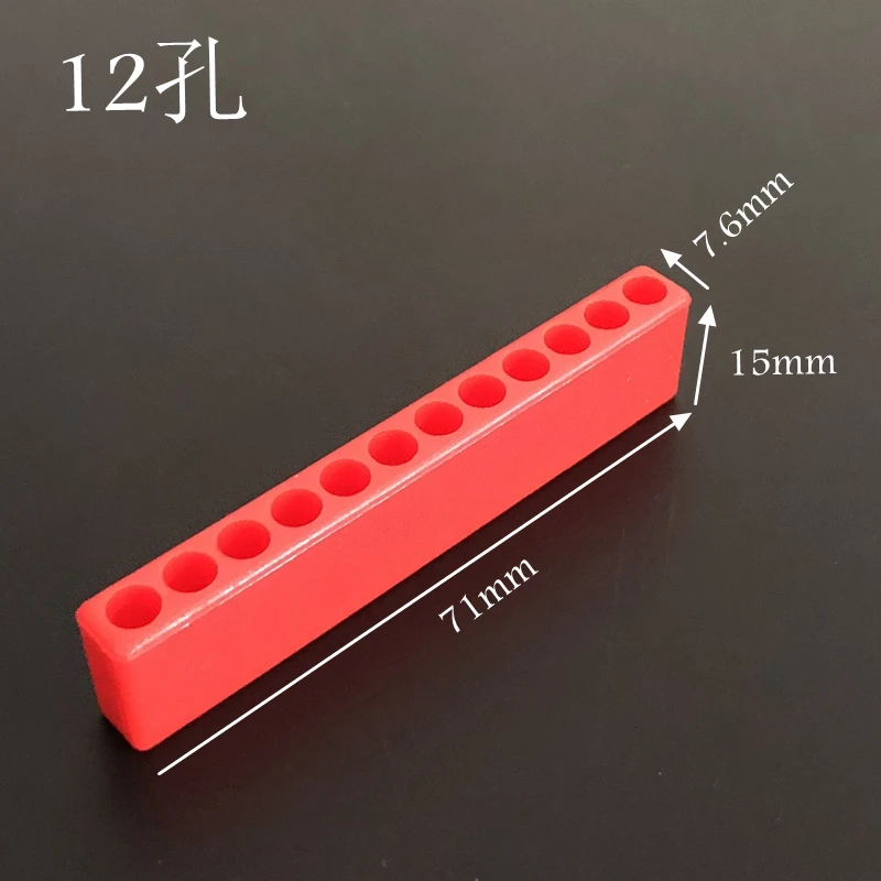 5-12 Hole for 4mm screw driver bits Hex Shank Screwdriver Bit Holder Plastic Head Storage Case Tool