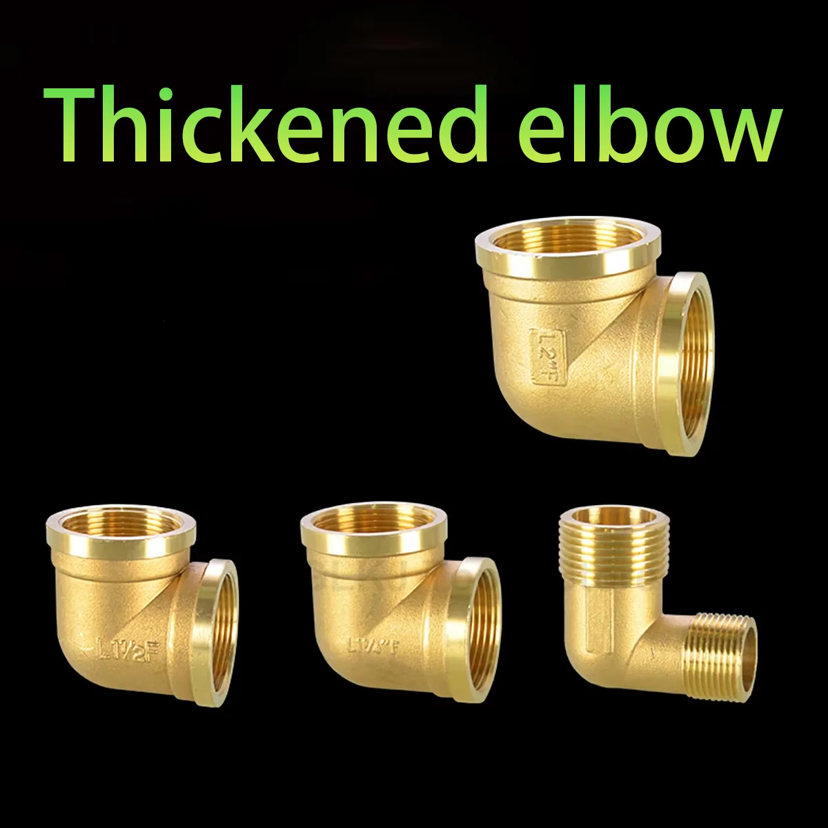 

1Pcs 3/4" 1" 1.2" 1.5" 2" Female X Male Thread 90 Deg Brass Elbow Connector Coupler Pipe Fittings Water Fuel Gas Copper Adapter