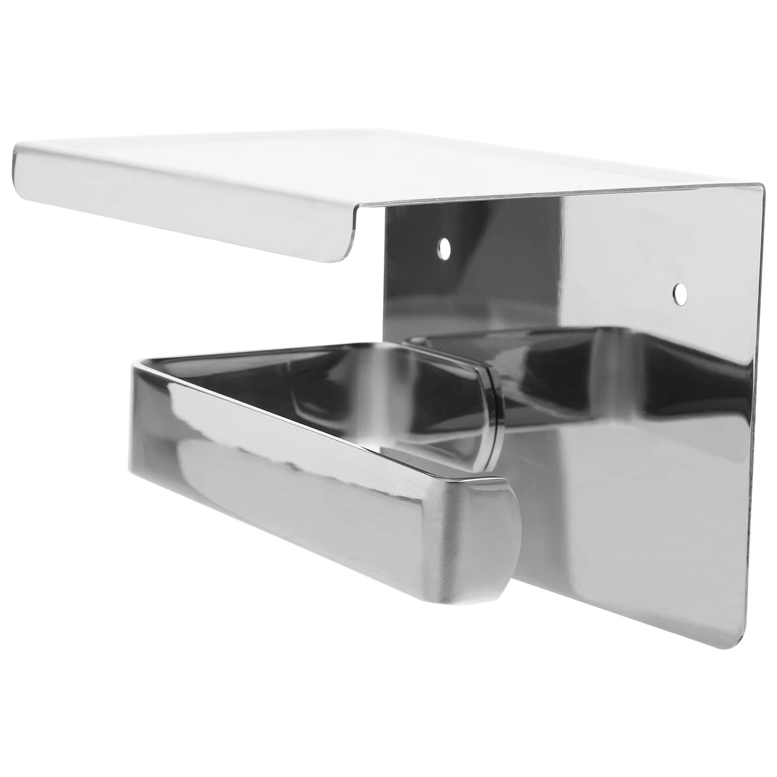 

Настенный держатель для туалетной бумаги из нержавеющей стали с полкой для ванной комнаты, мобильного телефона, стеллаж для хранения влажных салфеток, органайзер