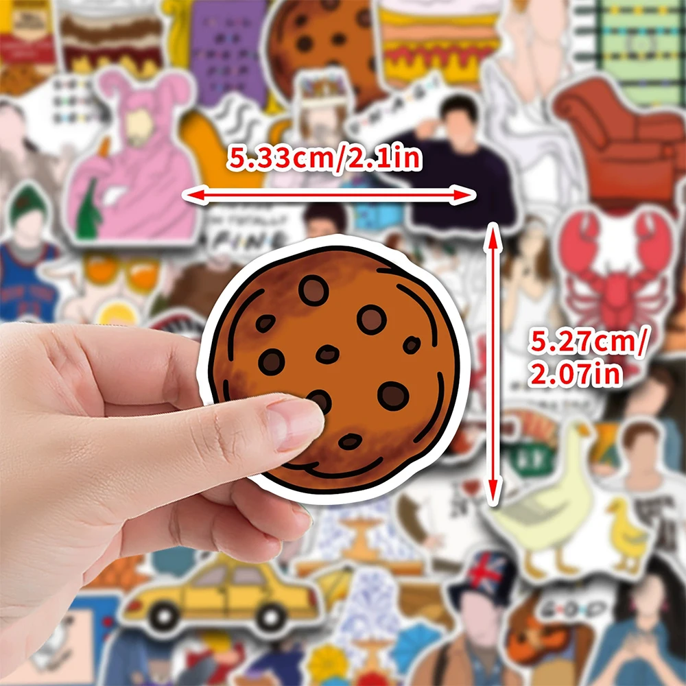 

10/30/50pcs New Classic TV Show Friends Cartoon Stickers DIY Skateboard Phone Luggage Guitar Funny Waterproof Sticker Decoration