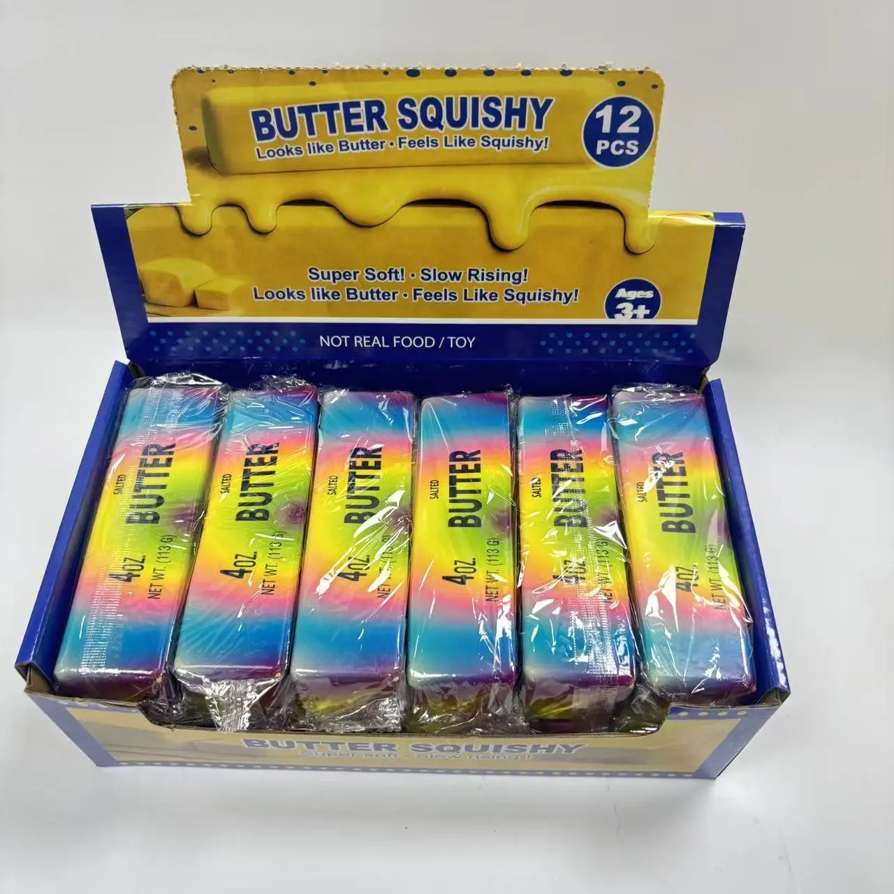 New Butter Stick Squishy Fidget Toys Elastic Cheese Stick Funny Squeeze Prank Toy Stress Anxiety Relief Game - view 3