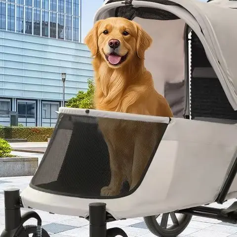 hotsellMedium and Large Pet Cart with Hill Climbing Dog Cart Outdoor Implementation Smooth Multi-pet Trolley