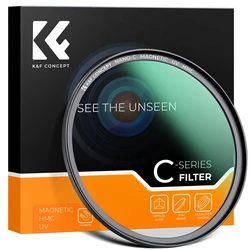 K&F Concept Magnetic UV Filter 49mm 52mm 55mm 58mm 62mm 67mm 77mm 82mm Ultra Slim Optics Protection Camera UV Lens Filter