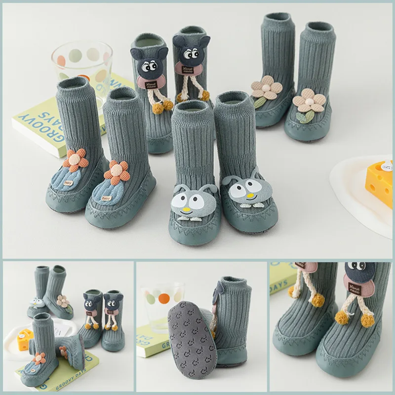 

Baby Toddler Shoes New Cute Doll Socks Baby Mid Floor Socks Cartoon Non Slip Kids Dispensing Socks Shoes