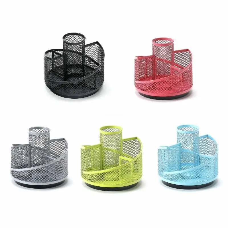 

Rotating Pen Cup Office Desk Base Makeup Brush for Kitchen Bathroom Bedroom Countertop Dropship