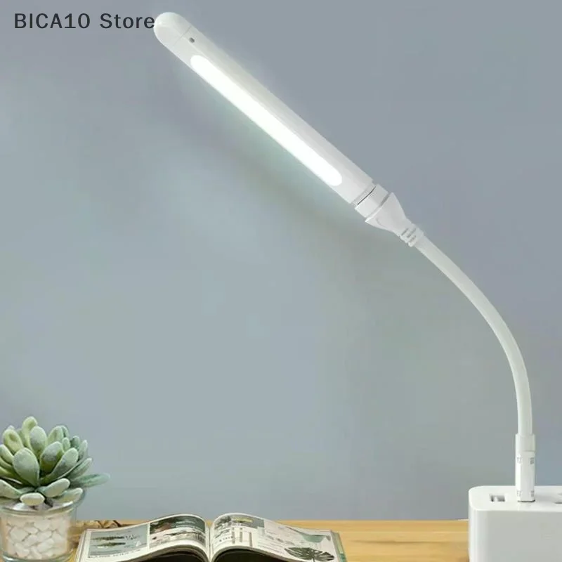 Mini USB LED Night Light 8LEDs Book Lamp Extension Pole Plug Adapter For Reading Notebook Power Bank Type-C And USB Interfaces