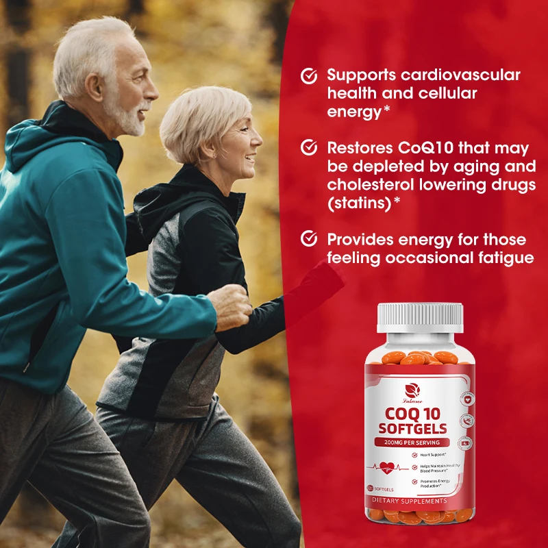 Lukaree 300Mg Coenzyme Q10 Capsules COQ10 for Middle Aged and Elderly People Physical Health with Vitamins and Minerals images - 6