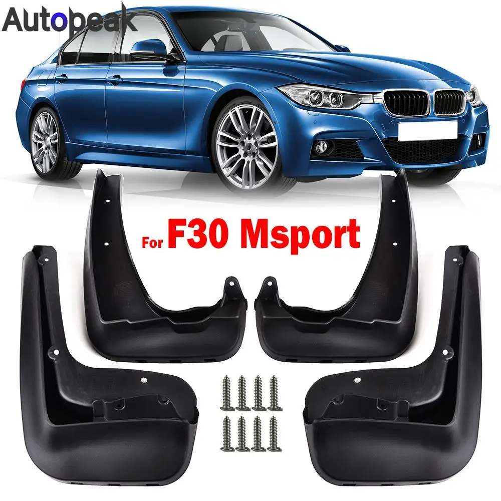 

4pcs For BMW 3 Series F30 Sedan M3 MSport 2012 - 2019 Mud Flaps Splash Guards Mudguards Front Rear 2013 2014 2015 2016 2017 2018